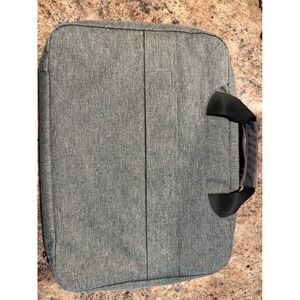 Gray Heathered Padded Laptop Sleeve Briefcase Carrying Case 13-14 inch